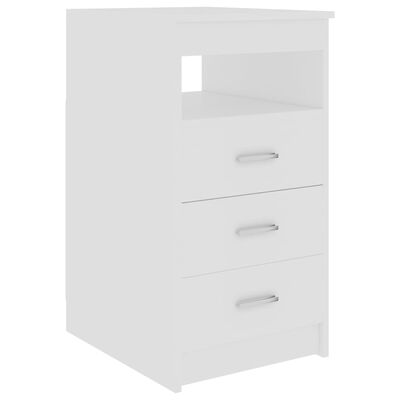 vidaXL Drawer Cabinet White 15.7"x19.7"x29.9" Engineered Wood