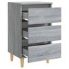vidaXL Bed Cabinet Set of 2 Grey Sonoma