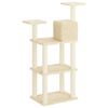 vidaXL Cat Tree Cream Engineered wood, plush, sisal 46.7 in tall