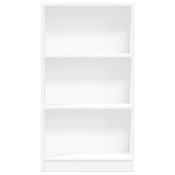 vidaXL Bookcase White Engineered Wood 23.6x9.4x42.9 in Bookcase