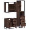 vidaXL Bathroom Furniture Set Brown Oak Engineered Wood, Metal