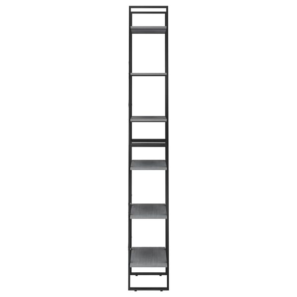 vidaXL Storage Shelf Grey Solid pine wood, Metal Extra Tall