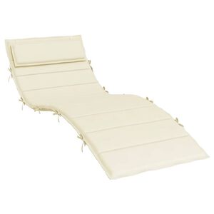 vidaXL Sun Lounger Cushion Cream