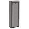 vidaXL Shoe Cabinet Gray Powder-coated tubes and non-woven fabric Medium