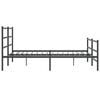 vidaXL Bed Frame Black Powder-Coated Steel 76 x 79.9 in Bed Frame