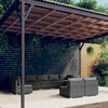 vidaXL Garden Lounge Set Grey PE Rattan, Powder-Coated Steel Large