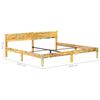vidaXL Bed Frame Reclaimed Wood Color Solid reclaimed wood, steel Double