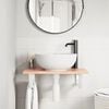 vidaXL Basin Shelf Wall Mounted Steel and Solid Wood Oak