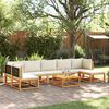 vidaXL Garden Sofa Set Black Solid acacia wood Large Modular