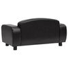 vidaXL Dog Sofa Black Faux leather, solid fir wood 31.5x19.7x15.7 in