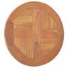 vidaXL Table Top Solid Teak Wood Round 1" 15.7"