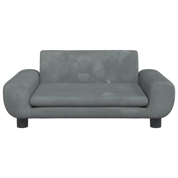 vidaXL Dog Bed Dark Grey 70x45 x 13.0 " Velvet