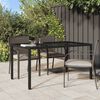 vidaXL Garden Dining Table Black 59.1" x 35.4" x 29.5" Poly rattan
