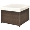 vidaXL Outdoor Furniture Set Brown, Cream White