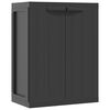 vidaXL Outdoor Storage Cabinet Black Polypropylene Compact