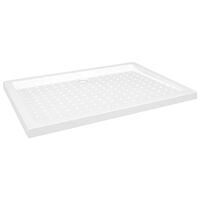vidaXL Shower Base Tray with Dots White 27.6"x39.4"x1.6" ABS