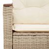 vidaXL Patio Sofa Beige PE rattan, Powder-coated steel, Solid acacia wood