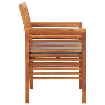 vidaXL Patio Dining Chair with Cushion Solid Acacia Wood