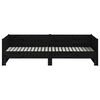 vidaXL Pull-out Day Bed Black Solid pine wood Double