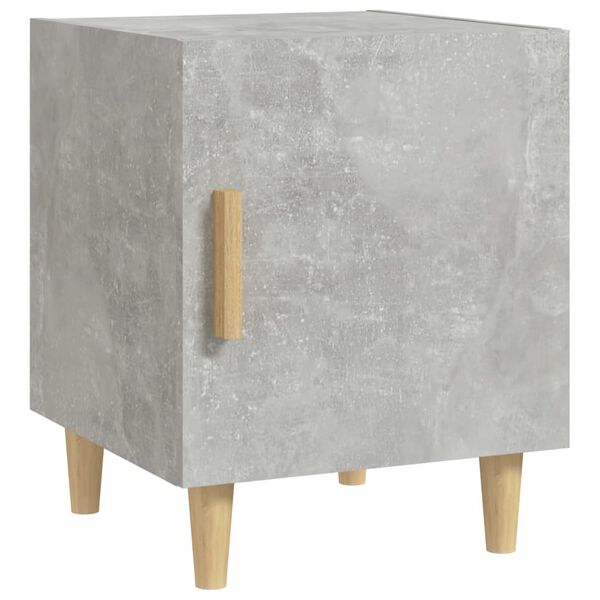 vidaXL Bedside Cabinet Concrete Grey Engineered Wood Medium Rectangular