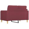 vidaXL 2-seater Sofa Wine Red Polyester 2-Seater 2-Seater Sofa