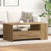 vidaXL Coffee Table with Drawer Artisan Oak 40.16 x 21.65 x 17.13 in