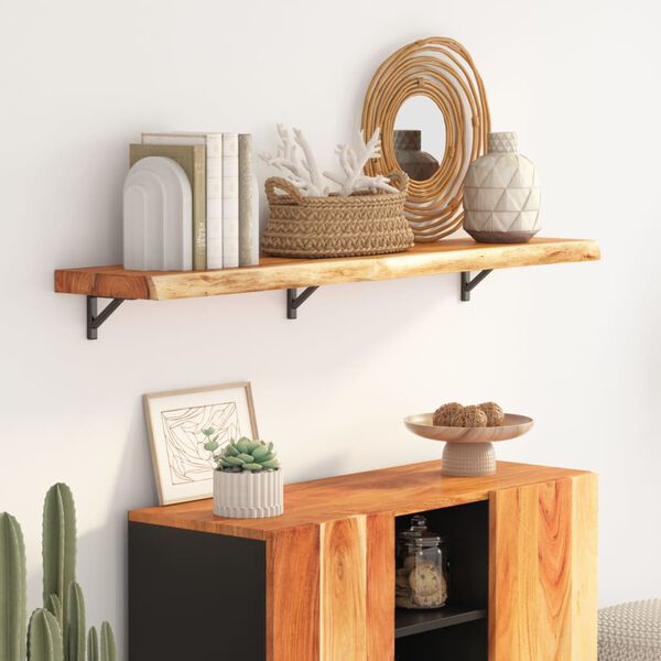 vidaXL Wall Shelf Natural Acacia Solid Acacia wood