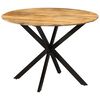 vidaXL Dining Table Natural wood, Black