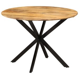 vidaXL Dining Table Natural wood, Black