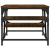 vidaXL Coffee Table Smoked Oak Engineered Wood, Metal Medium