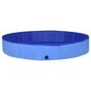 vidaXL Dog Swimming Pool Blue PVC 118.1 x 15.7 in Collapsible