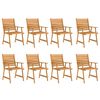 vidaXL Outdoor Dining Set Rich Warm Color Solid Acacia Wood Large