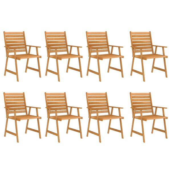vidaXL Outdoor Dining Set Rich Warm Color Solid Acacia Wood Large