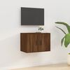 vidaXL Wall Mounted TV Cabinet Brown Oak Engineered wood Medium