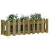vidaXL Garden Raised Bed Natural Pine Vacuum pressure treated pine wood