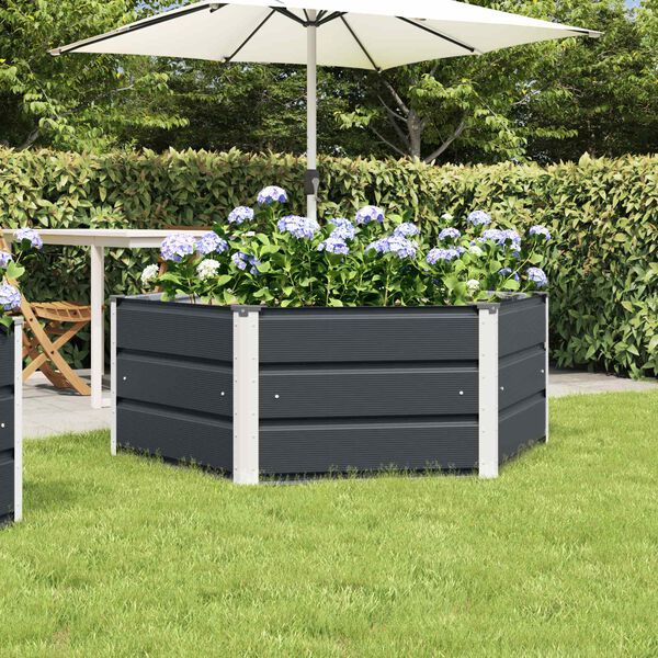 vidaXL Planter Anthracite 50.79 x 50.79 x 17.72 in Steel