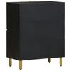 vidaXL Sideboard Black Engineered wood, solid mango wood, brass