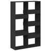 vidaXL Bookcase Black Engineered wood Medium Bookcase Rectangular