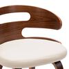 vidaXL Dining Chair Set of 2 Cream and Dark Brown