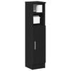 vidaXL Bathroom Cabinet Black Engineered wood Slim Bathroom Cabinet