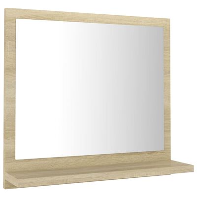 vidaXL Bathroom Mirror Sonoma Oak 15.7"x4.1"x14.6" Engineered Wood