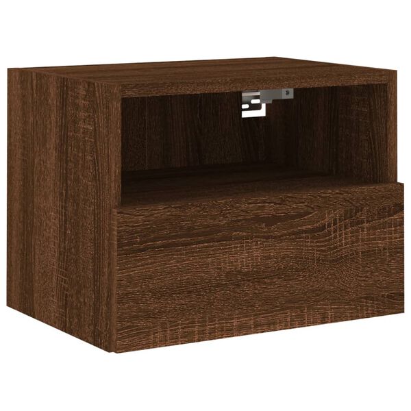 vidaXL TV Wall Cabinet Brown oak Engineered wood Compact TV Wall Cabinet