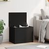 vidaXL Storage Box Black Engineered Wood Medium Storage Box