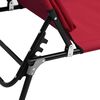vidaXL Sun Lounger Red Oxford Fabric Standard Foldable