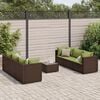 vidaXL Patio Lounge Set Set of 6 Brown