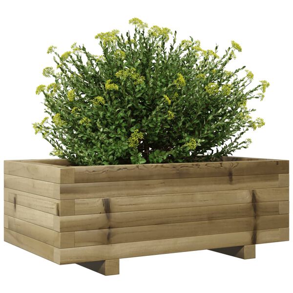 vidaXL Garden Planter Natural Wood Solid Pine Wood Medium Durable