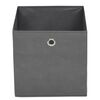 vidaXL Storage Box Set of 10 Grey Non-woven fabric 12.6x12.6x12.6 in