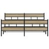 vidaXL Bed Frame Sonoma Oak Steel, Sonoma Oak Engineered Wood Full