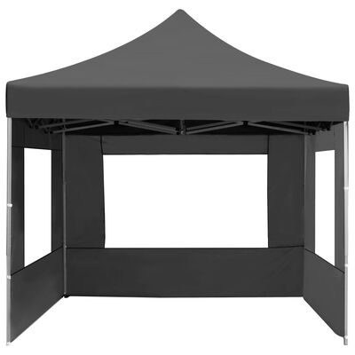 vidaXL Professional Folding Party Tent with Walls Aluminum 14.8'x9.8' Anthracite