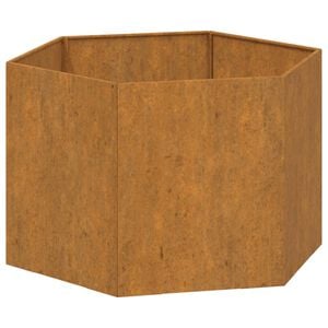 vidaXL Planter Rusty Corten steel Medium Decorative Inlays Planter